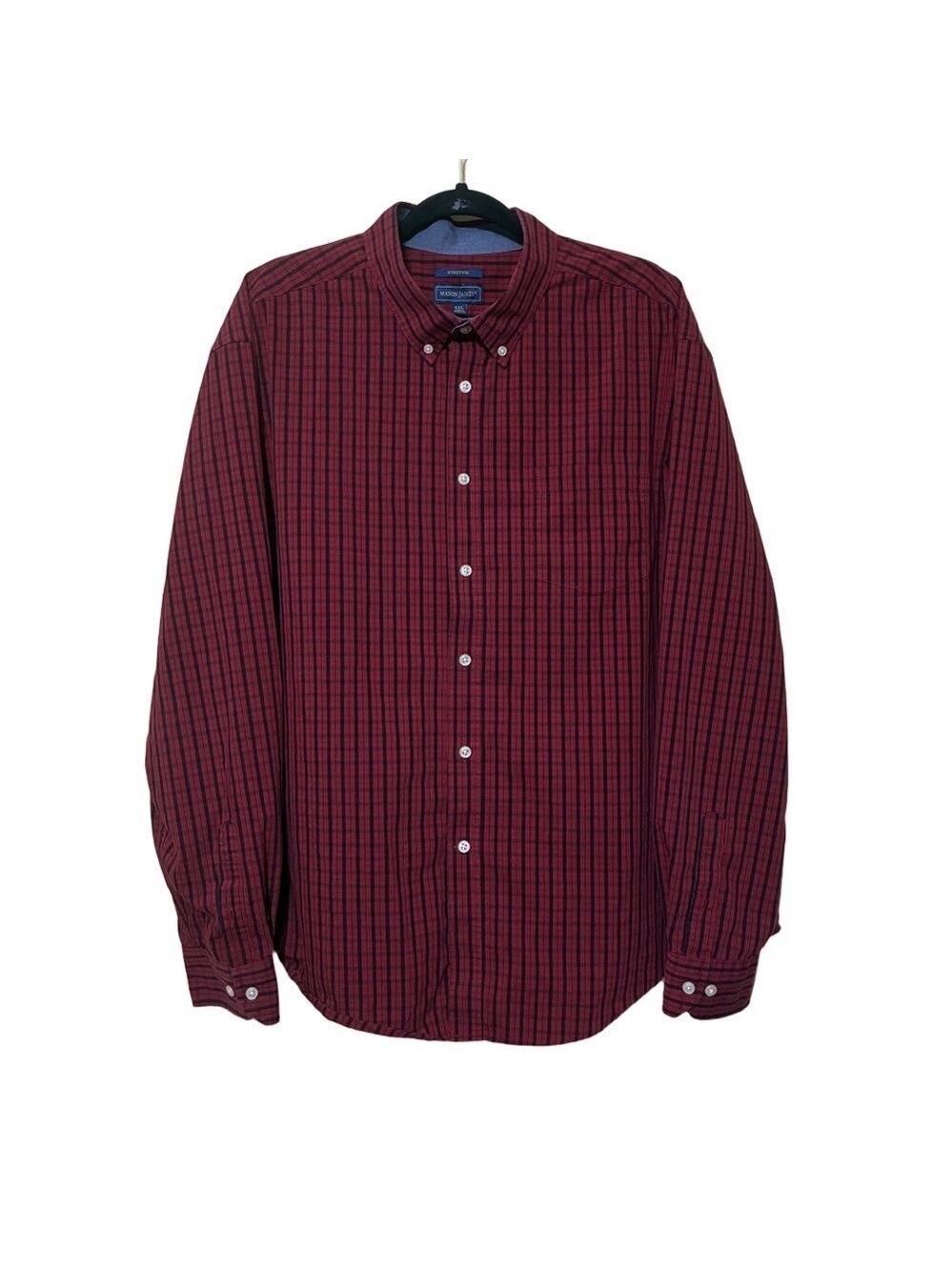 Mason James Check Plaid Button Down Shirt Men’s XXL Long Sleeve